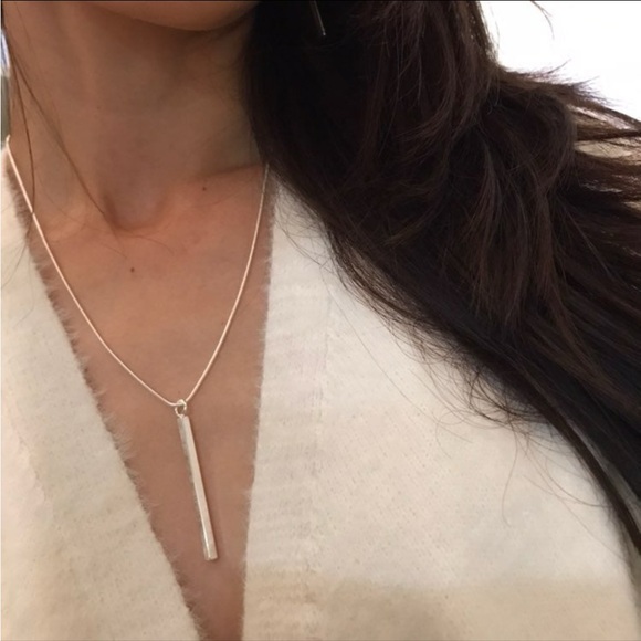 Brand New genuine silver 925 bar &chain necklace - Picture 7 of 7